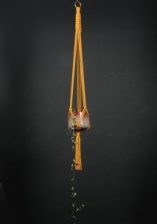 Hand Crafted Macrame Plant Hanger in Mustard by Hanga